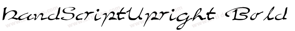 HandScriptUpright Bold字体转换